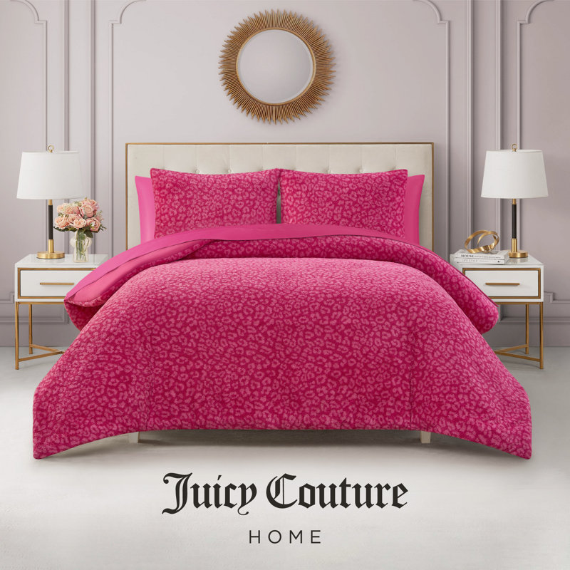 Juicy Couture Queen Comforter Bed Set outlet Purple